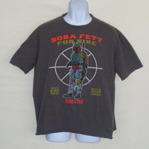 STAR WARS Boba Fett For Hire Tshirt, 2XL, Gray SS